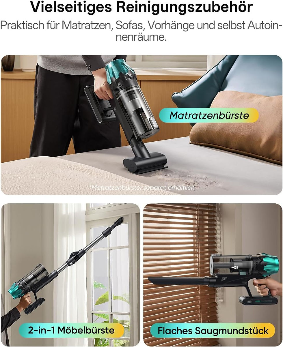 Thumbnail: Vexilar V15Max Vacuum Cleaner with Mop Function, 55 KPa/600 W/70 Min Battery Vac