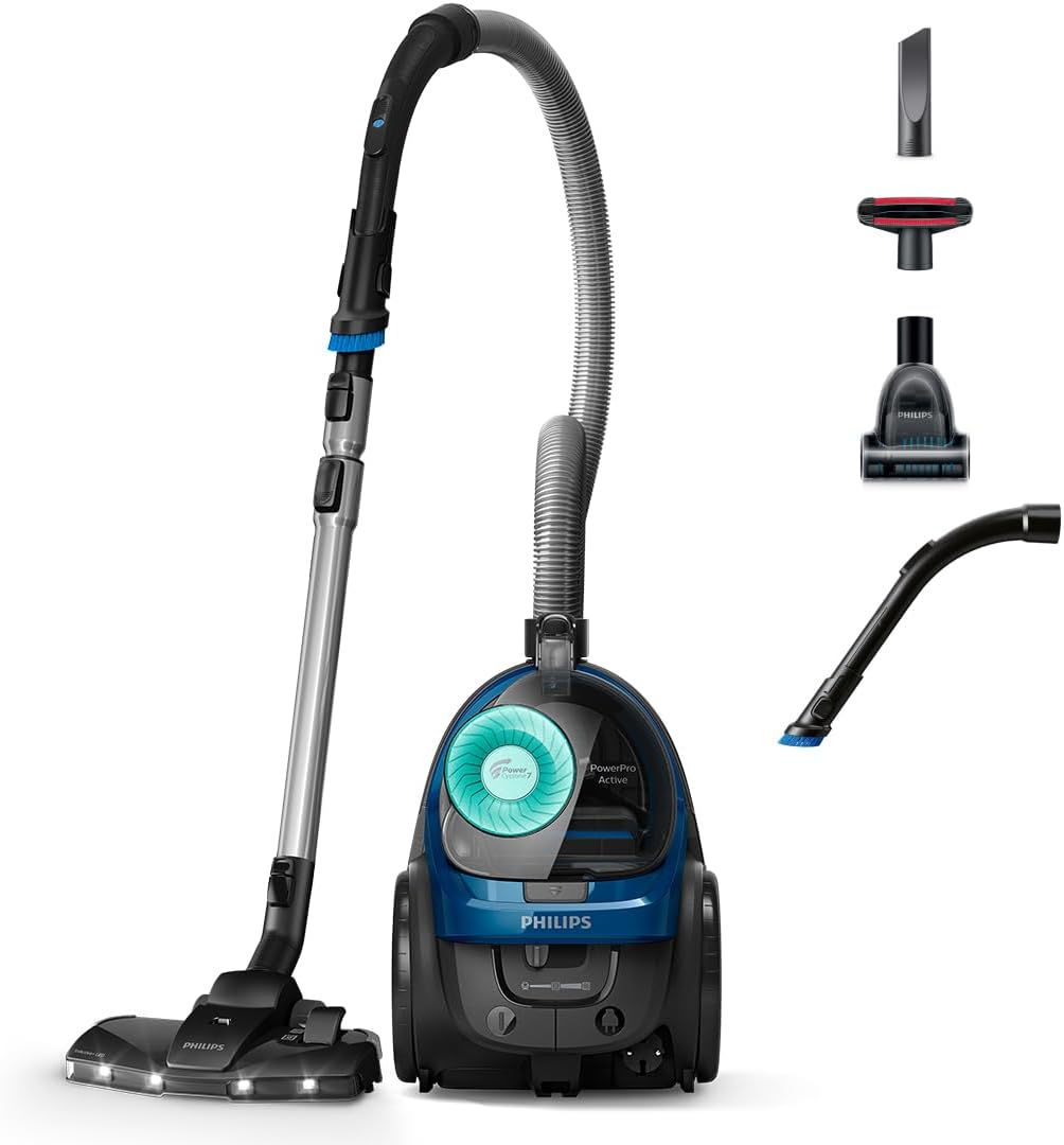 Philips 5000 Series Bagless Vacuum Cleaner - Compact, 900W Suction Power, PowerC