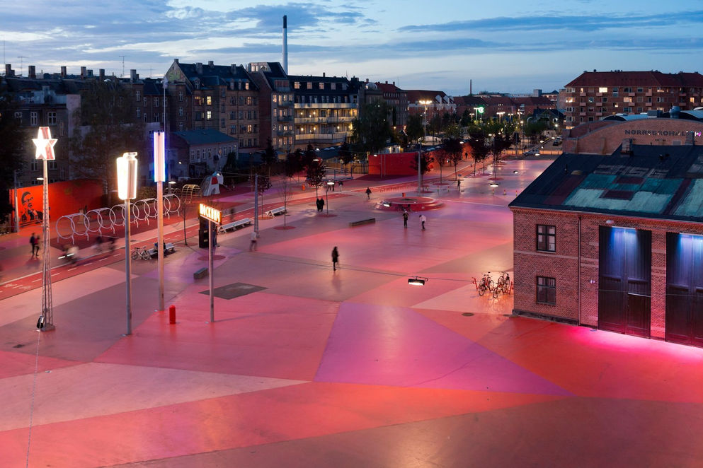 Red Square & Black Square in Norrebro neighborhood, Denmark.