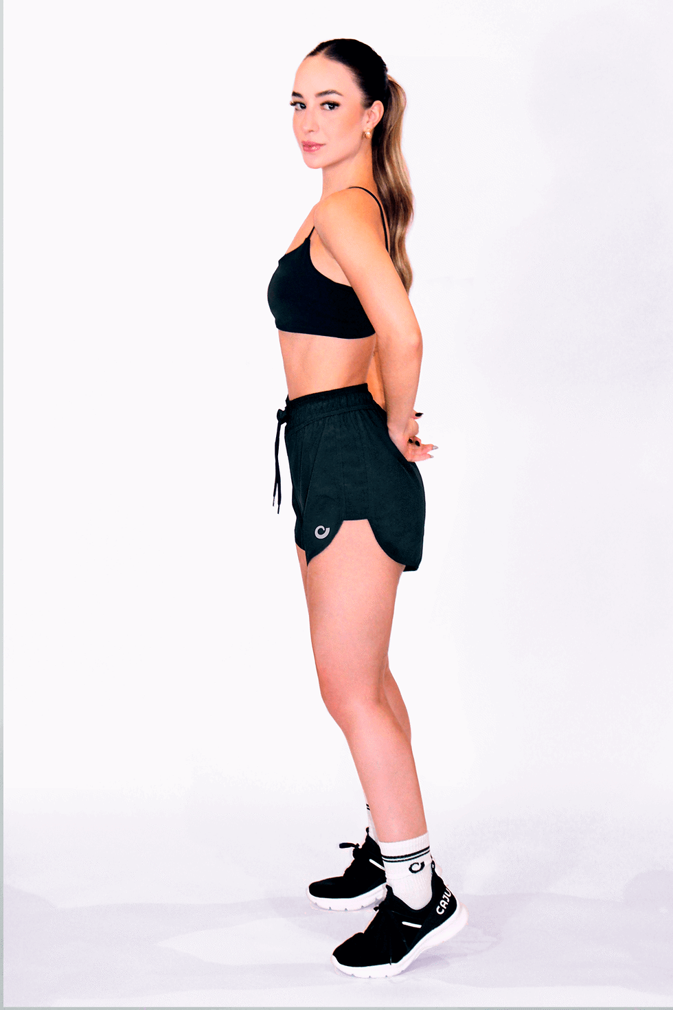 Miniatura: Short Solto Com Cadarço - Preto