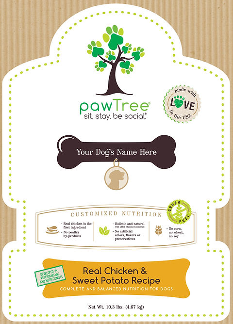 Pawtree real chicken and sweet potato Recipe