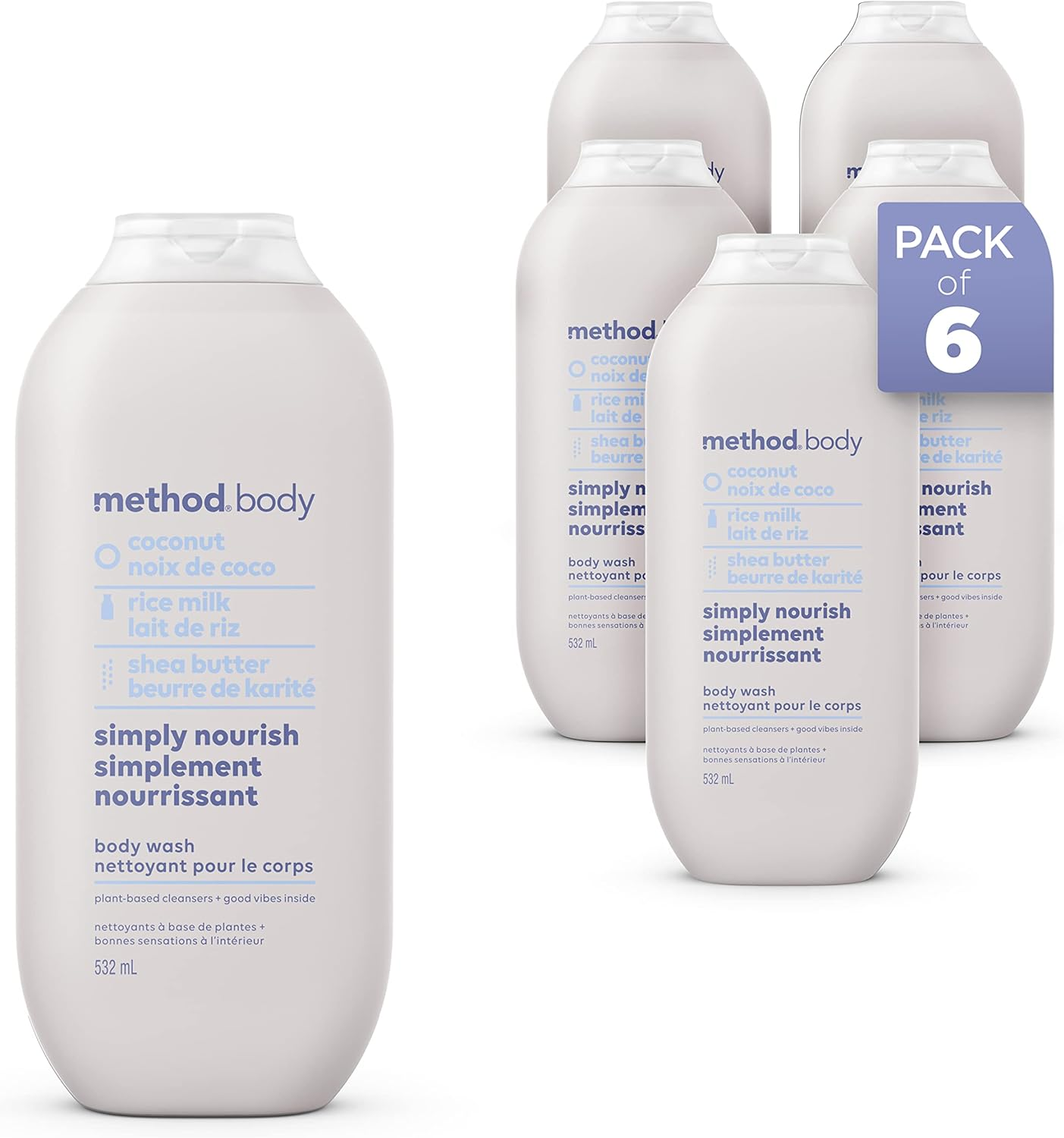 Simply Nourish Body Wash, Moisturizing Shower Gel and Body Soap Formulated with 