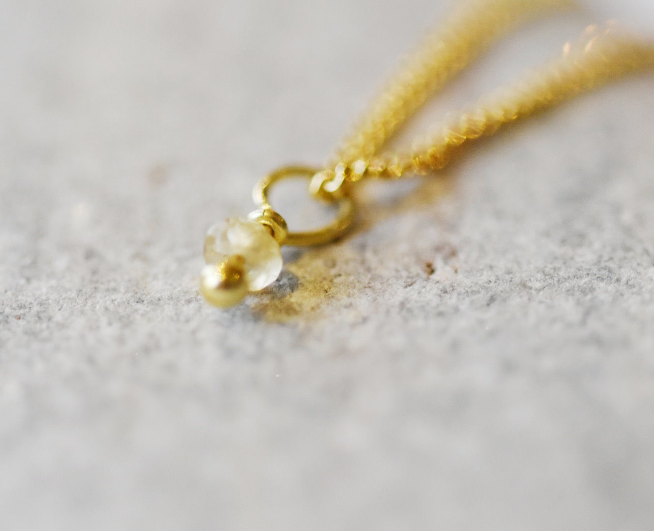 birthstone necklace Citrine (November)