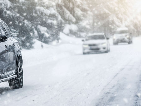 Cars driving in the snow Japan