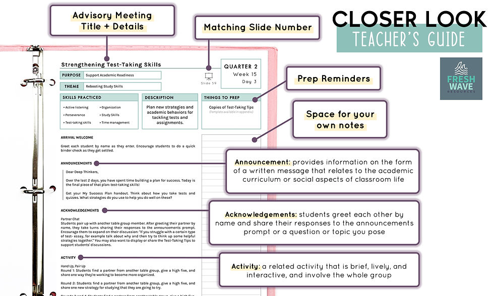 Responsive Classroom Teacher Resource for Middle School Morning Meetings