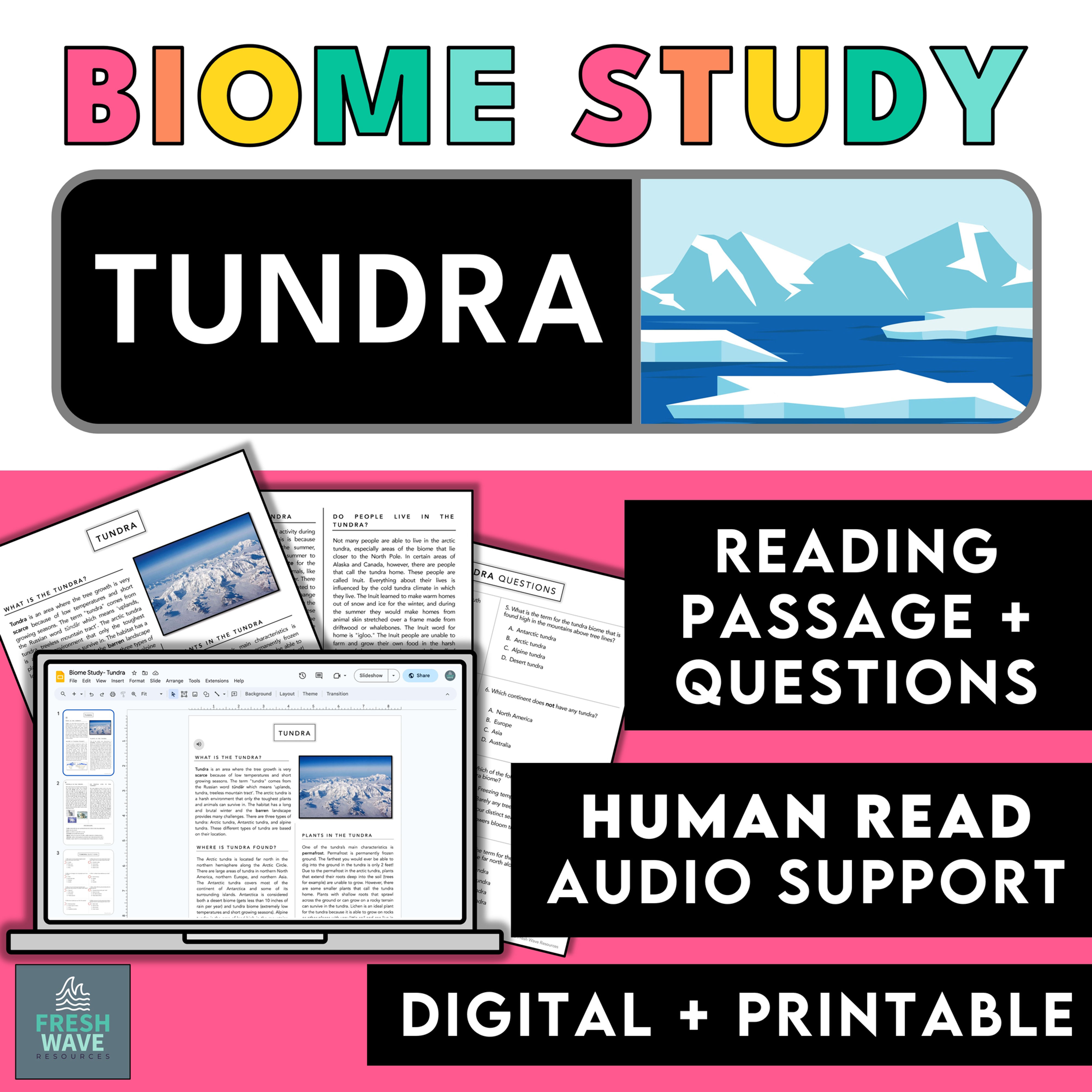 Tundra | Biome Study | Reading Passage + Question Set