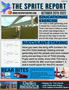 TCG World Metaverse News for October 20th 2022