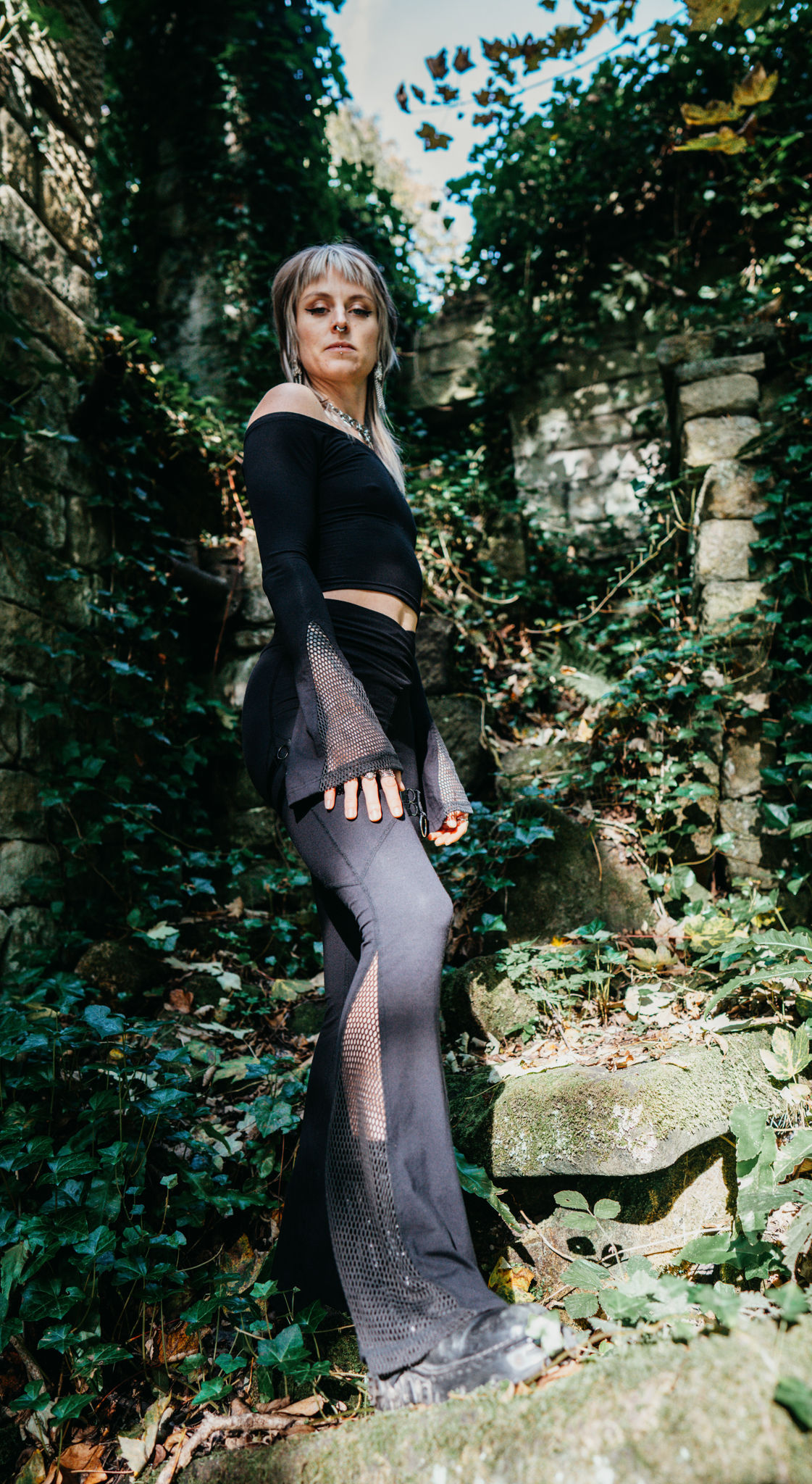 Bamboo High Waisted V Cut Bell Bottom Legging