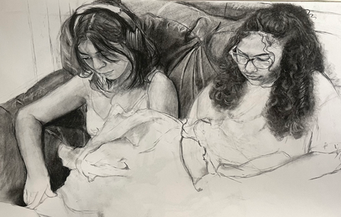 Charcoal on newsprint, 2024