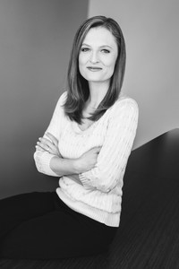 headshot black and white