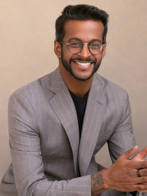 Elegant color executive headshot photographed by Alice Prenat, luxury portrait photographer in NYC