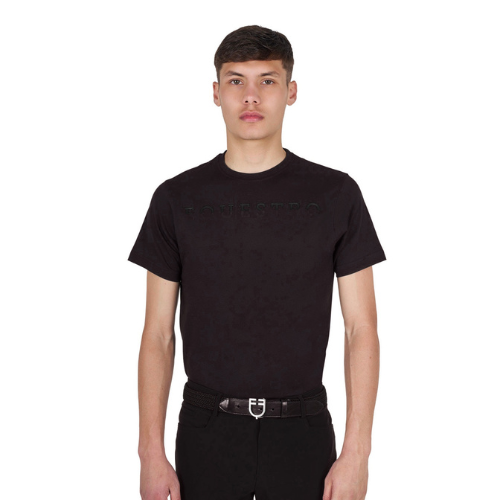 Thumbnail: Equestro Men's Basic T-shirt with Chest Lettering
