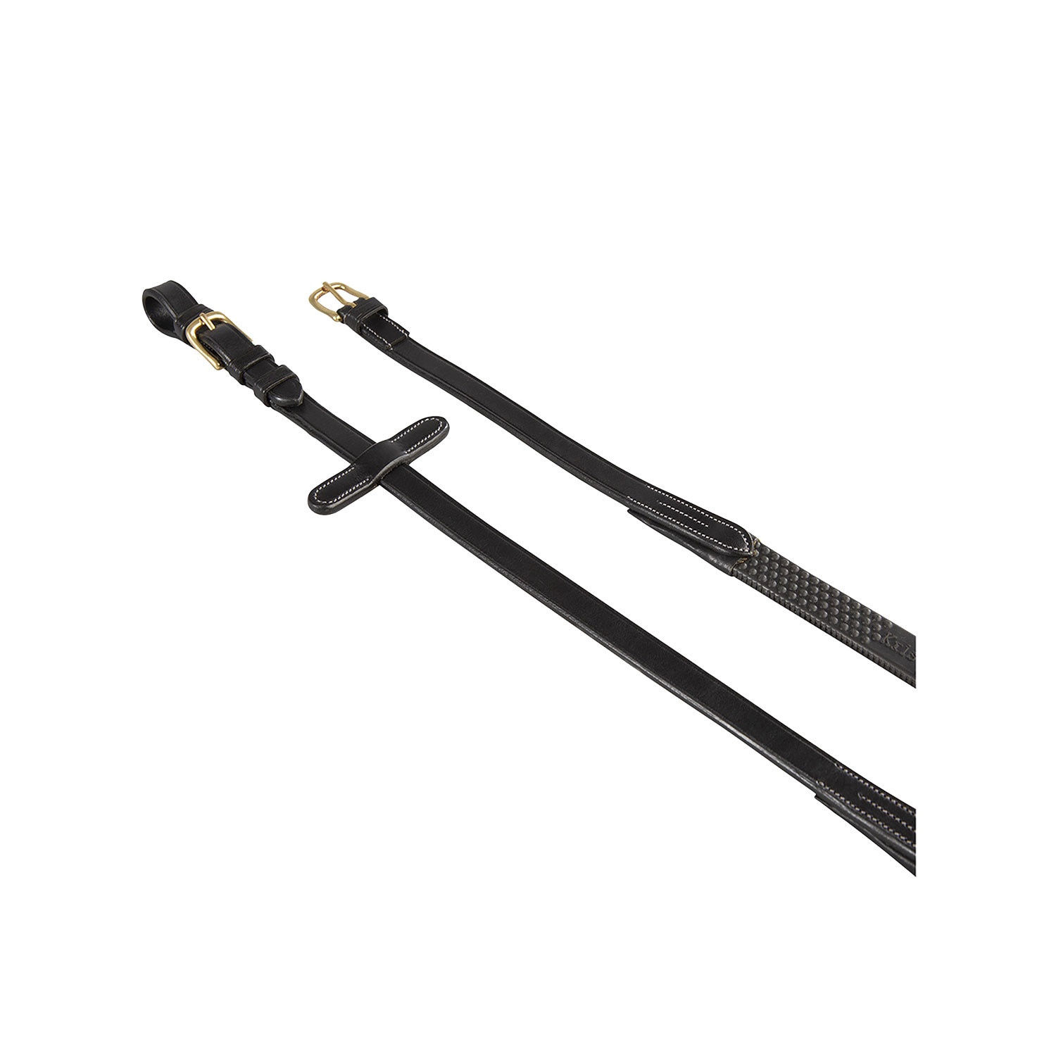 Equestro Rubber-reinforced Leather Reins for English Bridle
