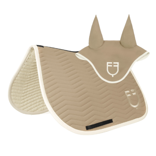Thumbnail: Equestro  Wave Quilting Saddle Pad and Ears Matching Set