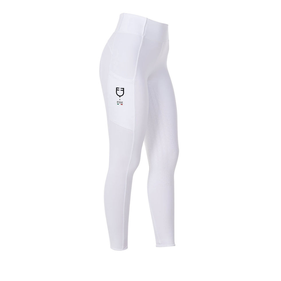 Thumbnail: Equestro Women's Slim Fit Full Grip Leggings Equestro X FISE