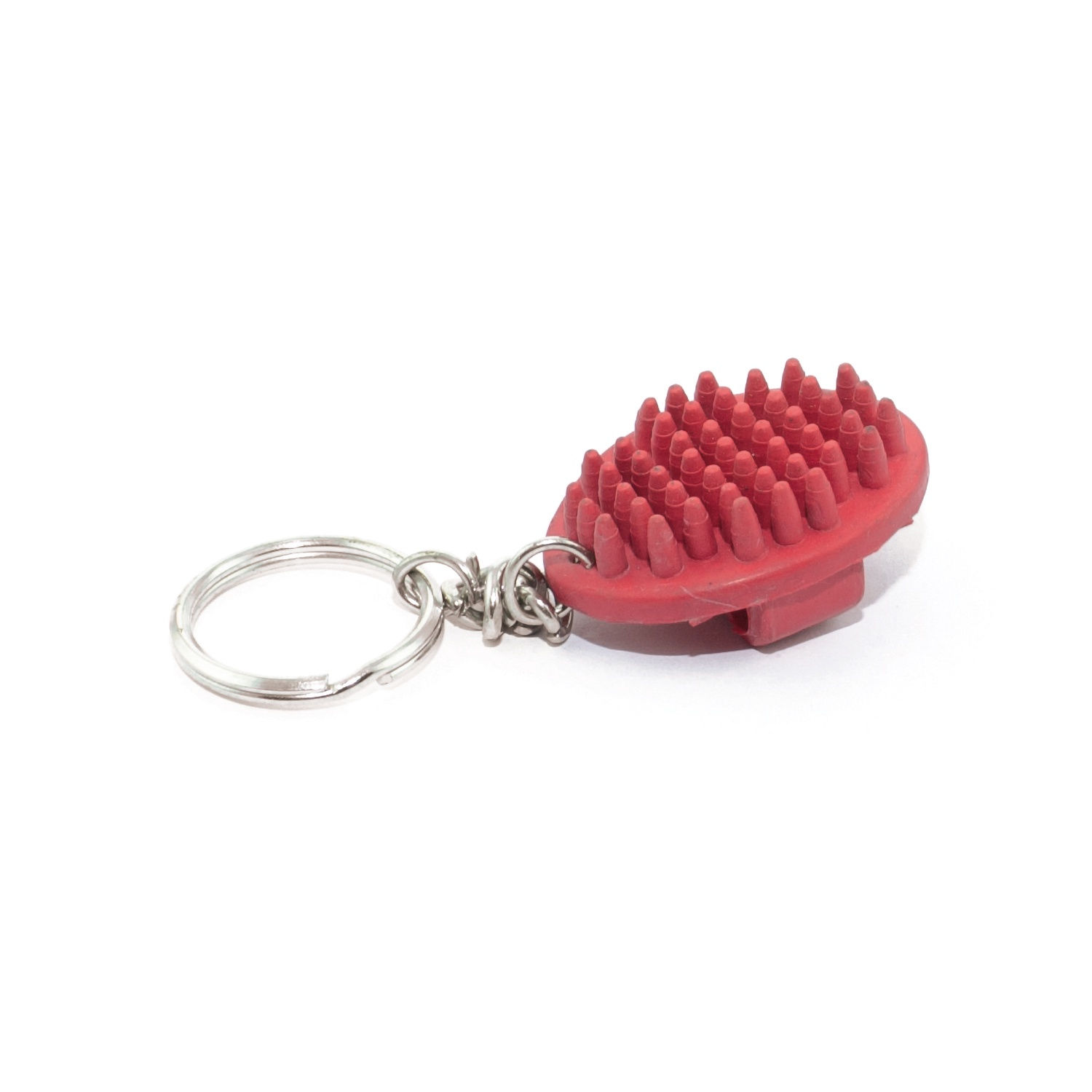 Rubber Curry Comb Key Chain