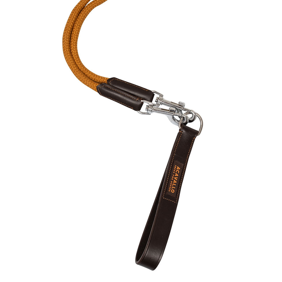 Thumbnail: Acavallo Rope & Leather Draw Reins