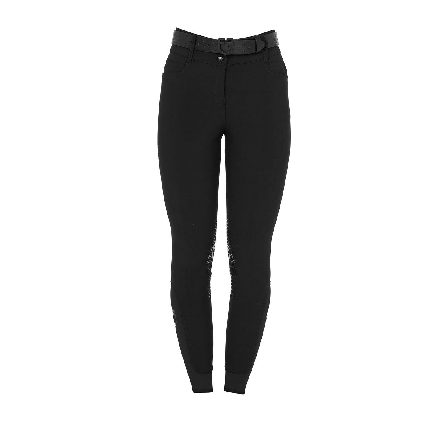 Equestro Women's High-waisted Breeches with Rhinestone Logo