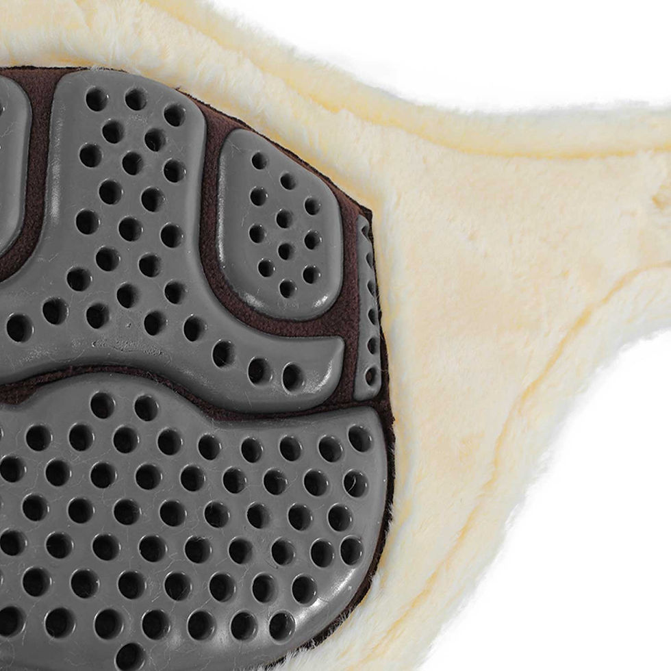 Thumbnail: Acavallo PVC/Gel Stud Girth with detachable Faux Sheepskin