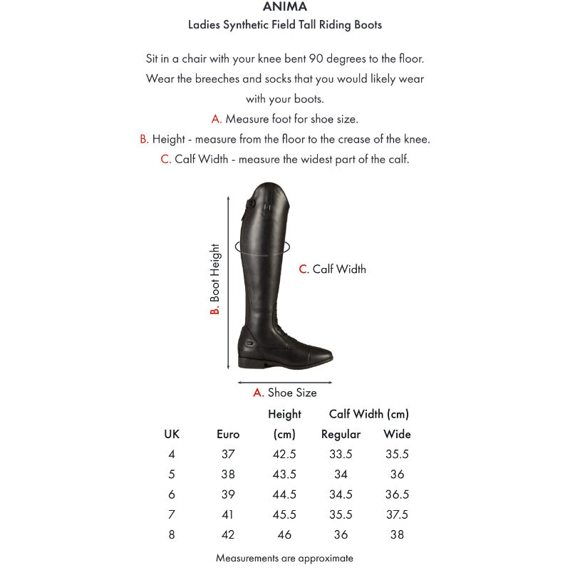 Thumbnail: Premier Equine Anima Ladies Synthetic Field Tall Boots