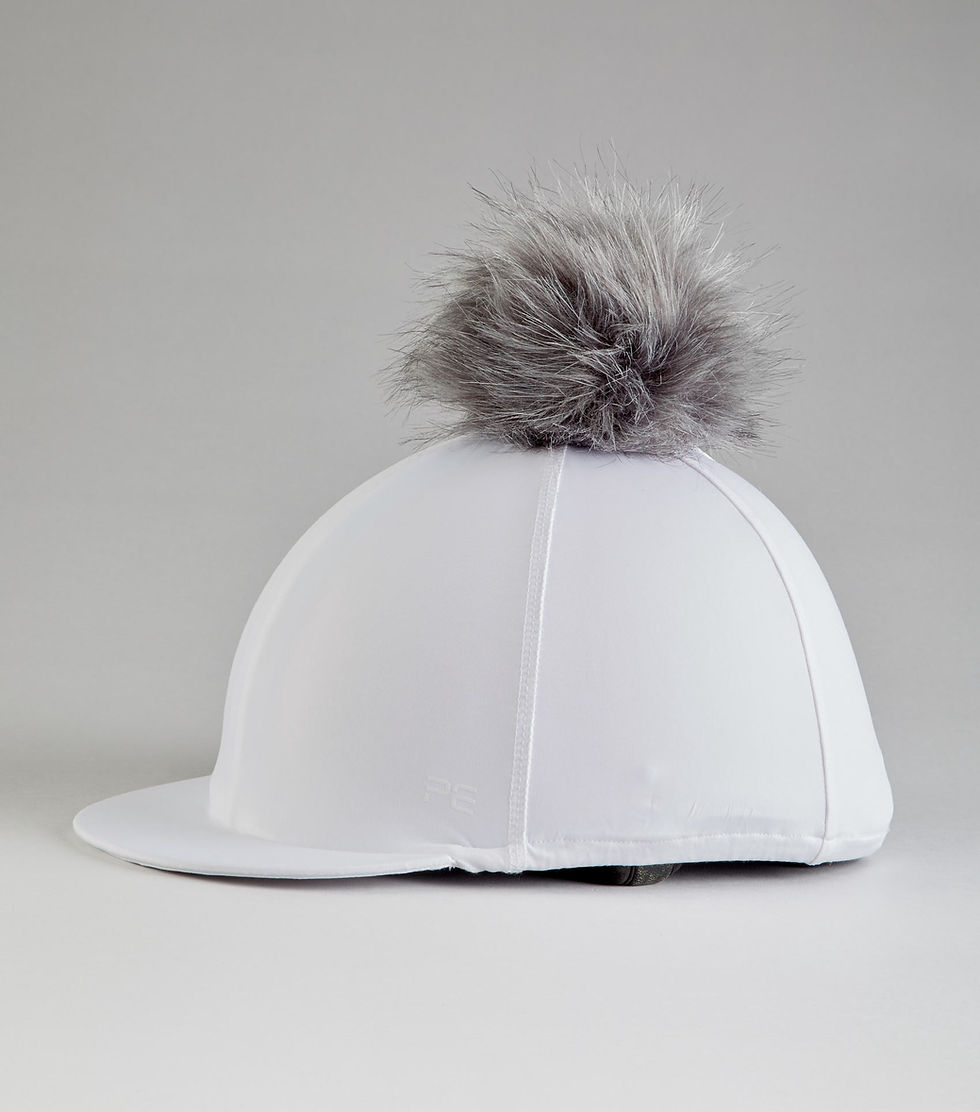 Thumbnail: Premier Equine Jersey Hat Silk with Faux Fur Pom Pom