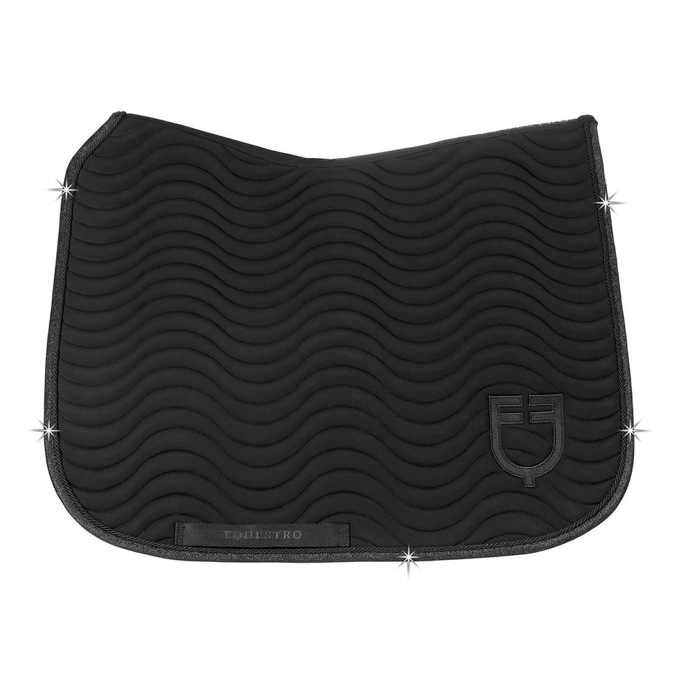 Thumbnail: Equestro Universe Wave Dressage Saddle Pad with Sparkling Detail