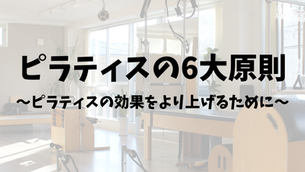 ピラティスの6大原則について・・・🫰