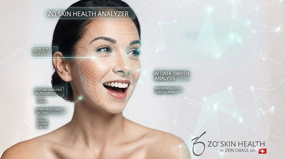 ZO Skin Halth, lachende Frau für Skin Analyzer by BOTTiSKIN Schweiz