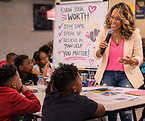 Juanita Knox leading an educational session with youth focused on awareness and prevention through Taking Back Our Children p