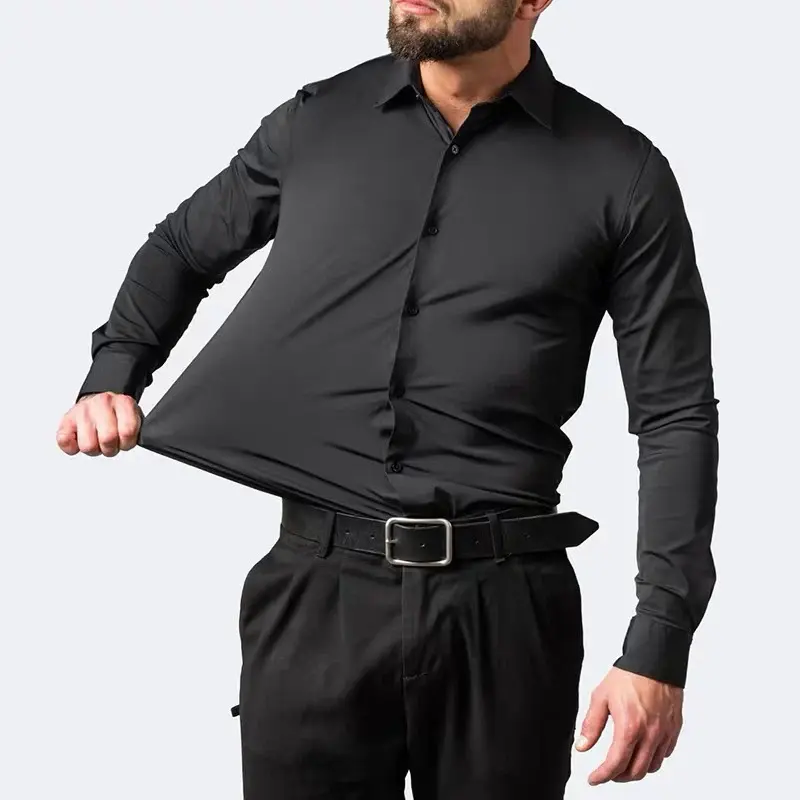 Camisa Social Masculina Premium de Manga Longa – Preta