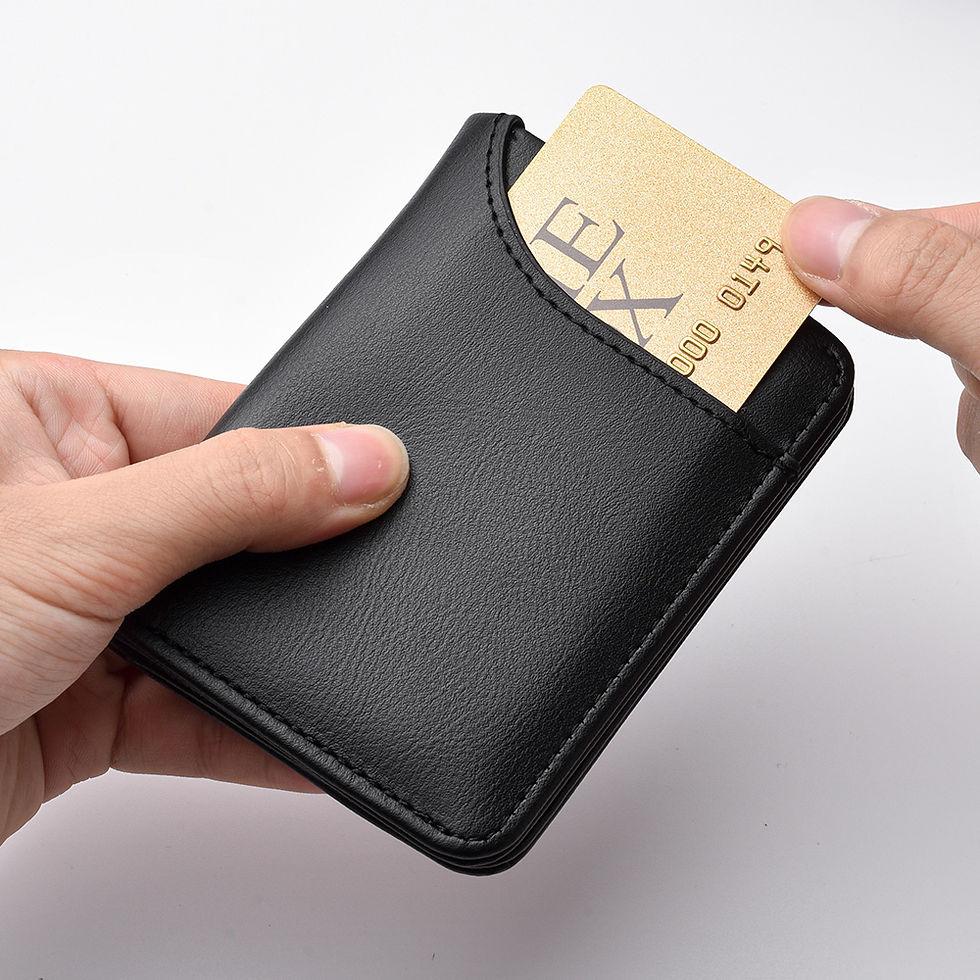 Miniatura: Carteira Masculina Compacta em PU – Porta-Cartões e Cédulas
