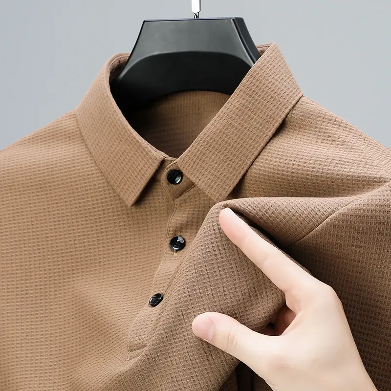 Miniatura: Polo Masculina Casual Premium de Manga Longa – Modelagem Confortável