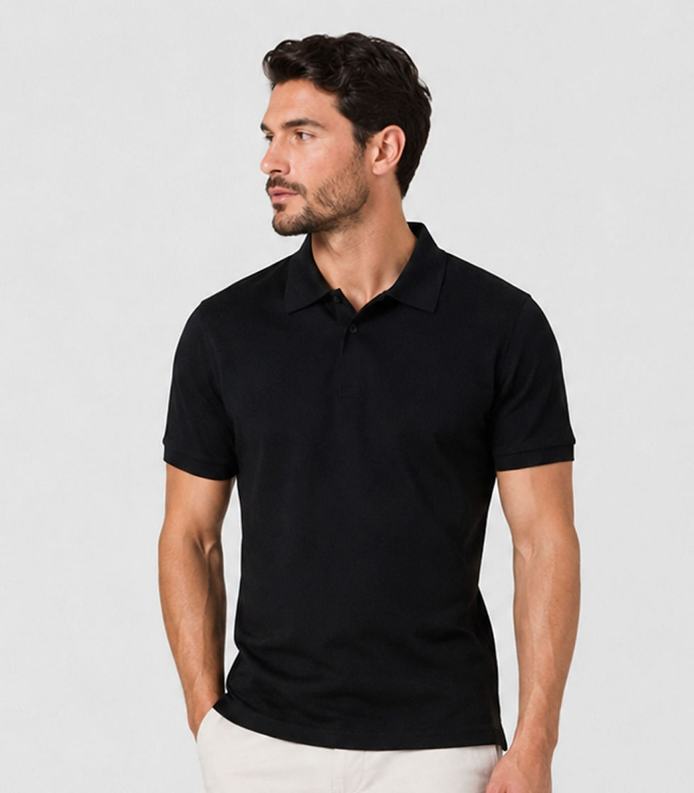 Miniatura: Camisa Polo Masculina Manga Curta Select Preto