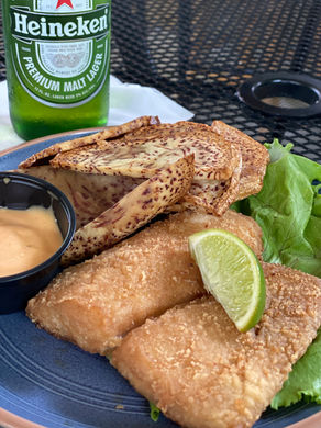Fried fish at Mi Vida Cafe