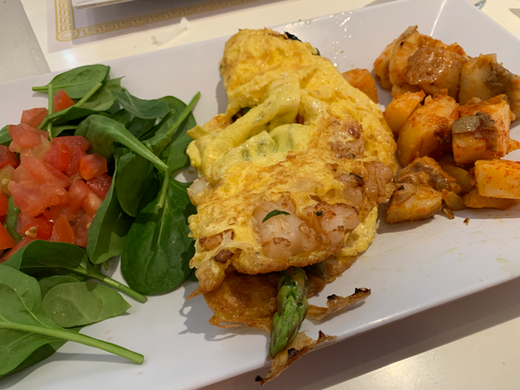 Shrimp Omelette at La Brasserie