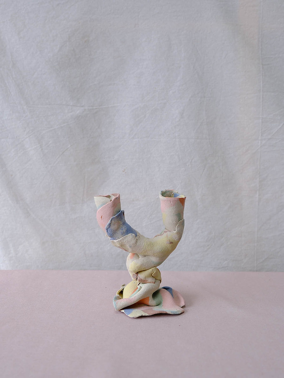 Rainbow Pastry Candle Holder