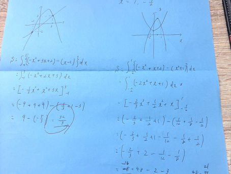 生徒に負けず、数学の演習してました