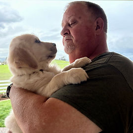Michael with puppy