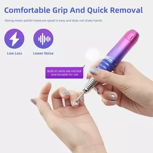 Miniatura: Kit Pulidor De Uñas Recargable P20 Drill Portátil Manos-pies