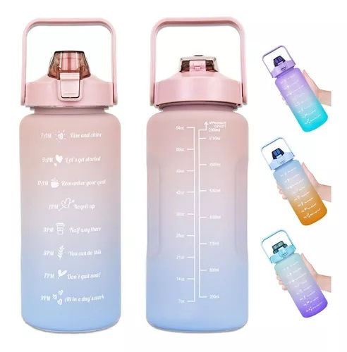 Combo Termo 2x1 Botella De Agua 2 Litros Y 900 Ml Con Tapa