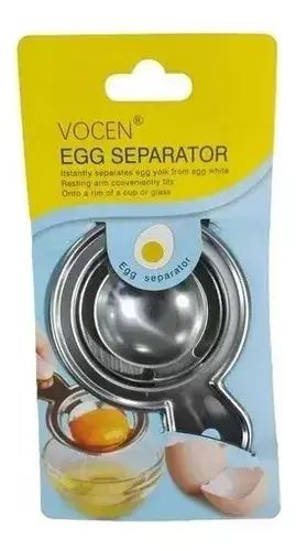 Separador Yema Clara Huevos Filtro Colador Metalico Cocina
