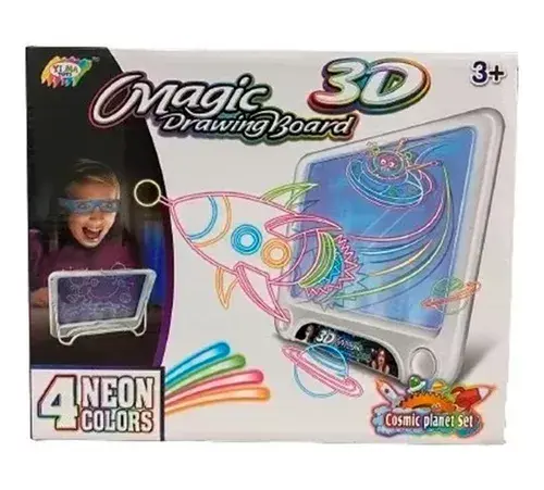 Miniatura: Juego Dinámico Niños Tablero Dibujo Colores Neon
