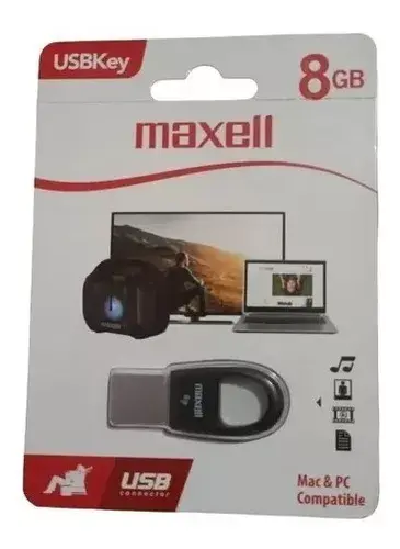 Conector Maxell Usb Memoria 8gb Velocidad 2.0 Tipo Llavero