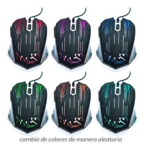 Miniatura: Mouse Gamer Alambrico Usb Weibo Wb1670 3200dpi 4 Botones Led