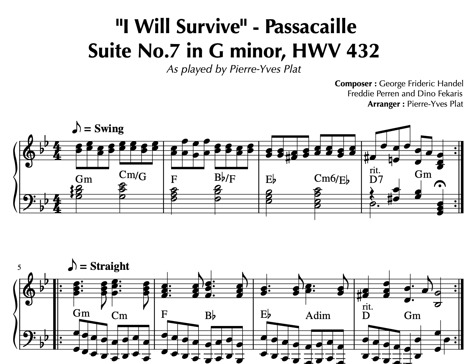 I WILL SURVIVE - PASSACAILLE