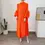 Thumbnail: Style Solid Color Temperament Loose Large Pleated Women's Elegant Dress