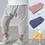 Thumbnail: Linen Pleated Trousers for Babies – Ankle-Length Casual Harem Pants
