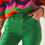 Thumbnail: Green Waist Pant for Women