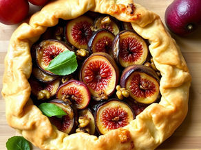 A trio of fall fig recipes displayed together: roasted figs with goat cheese and thyme, baked brie wrapped in puff pastry with figs and walnuts, and skillet chicken with caramelized figs and balsamic glaze – a seasonal mix of sweet, savory, and show-stopping dishes.