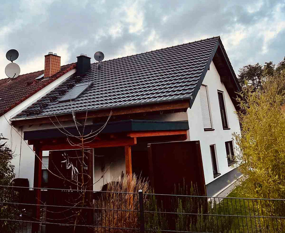 Dachumdeckung eines Hauses